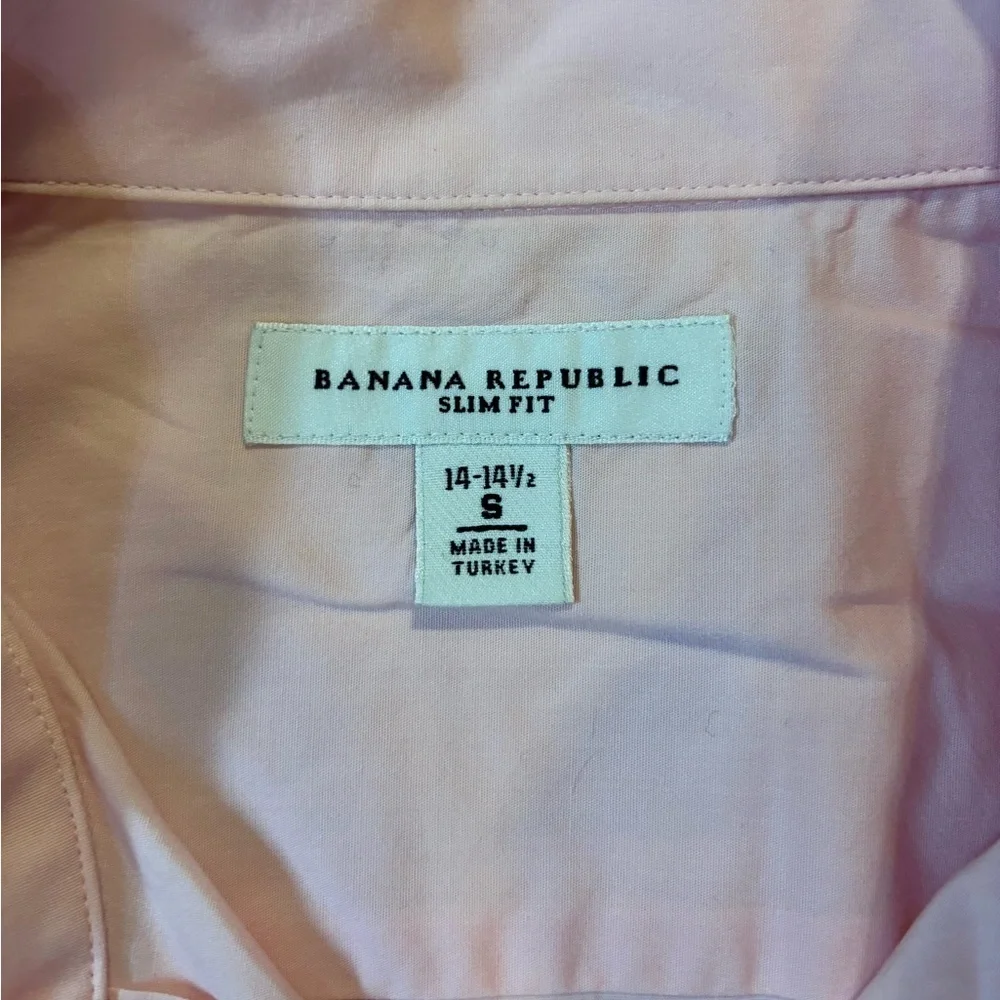 Banana Republic Men’s Size‎ Small Pink Slim Fit SS Button Down Shirt